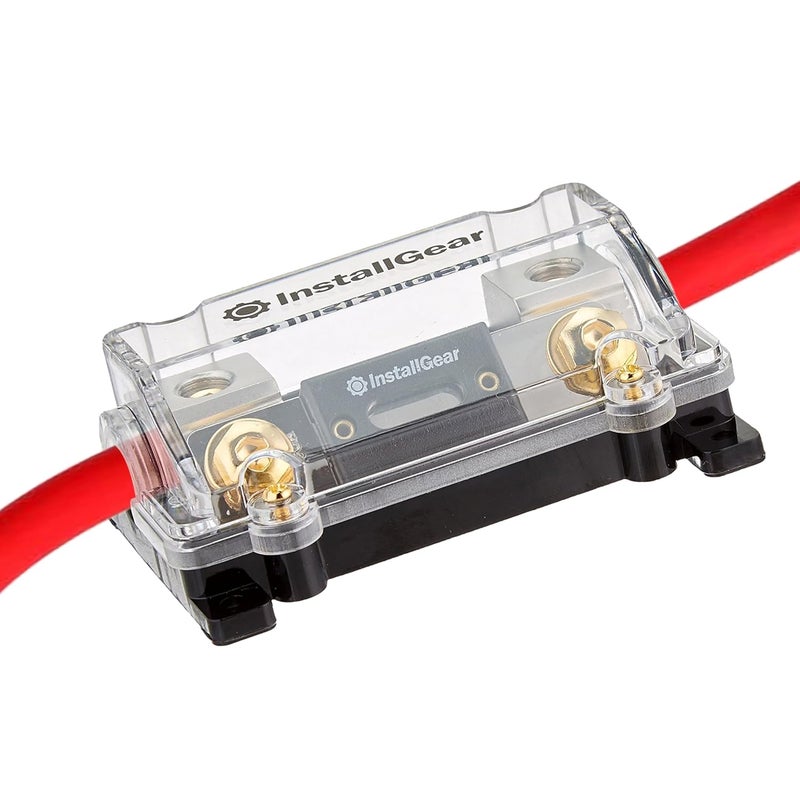 InstallGear 0/2/4 Gauge AWG In-Line ANL Fuse Holder With 250 Amp Fuse | Inline Block - No Wire Terminals Needed | Automotive 4, 2, 0 Gauge Box - Image 1
